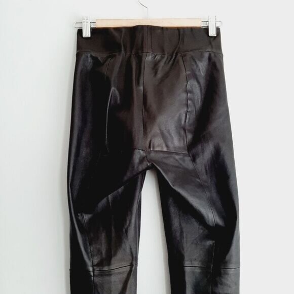 ROBERT RODRIGUEZ / Genuine Leather Legging Pull-On Pants Ankle Zip Black 2 Flaw - Picture 9 of 16